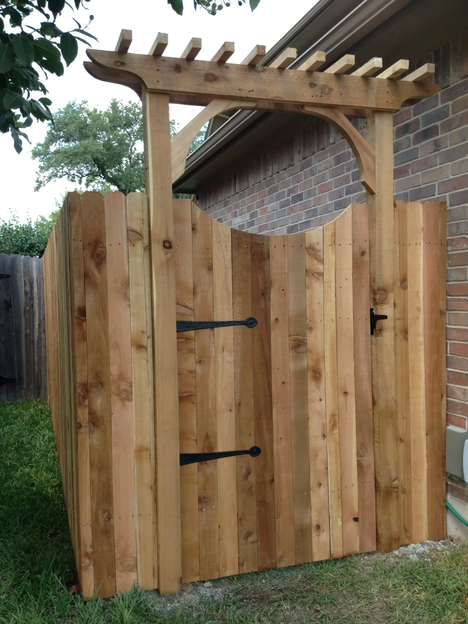Close-up of cedar fence craftsmanship by B.C. Fence