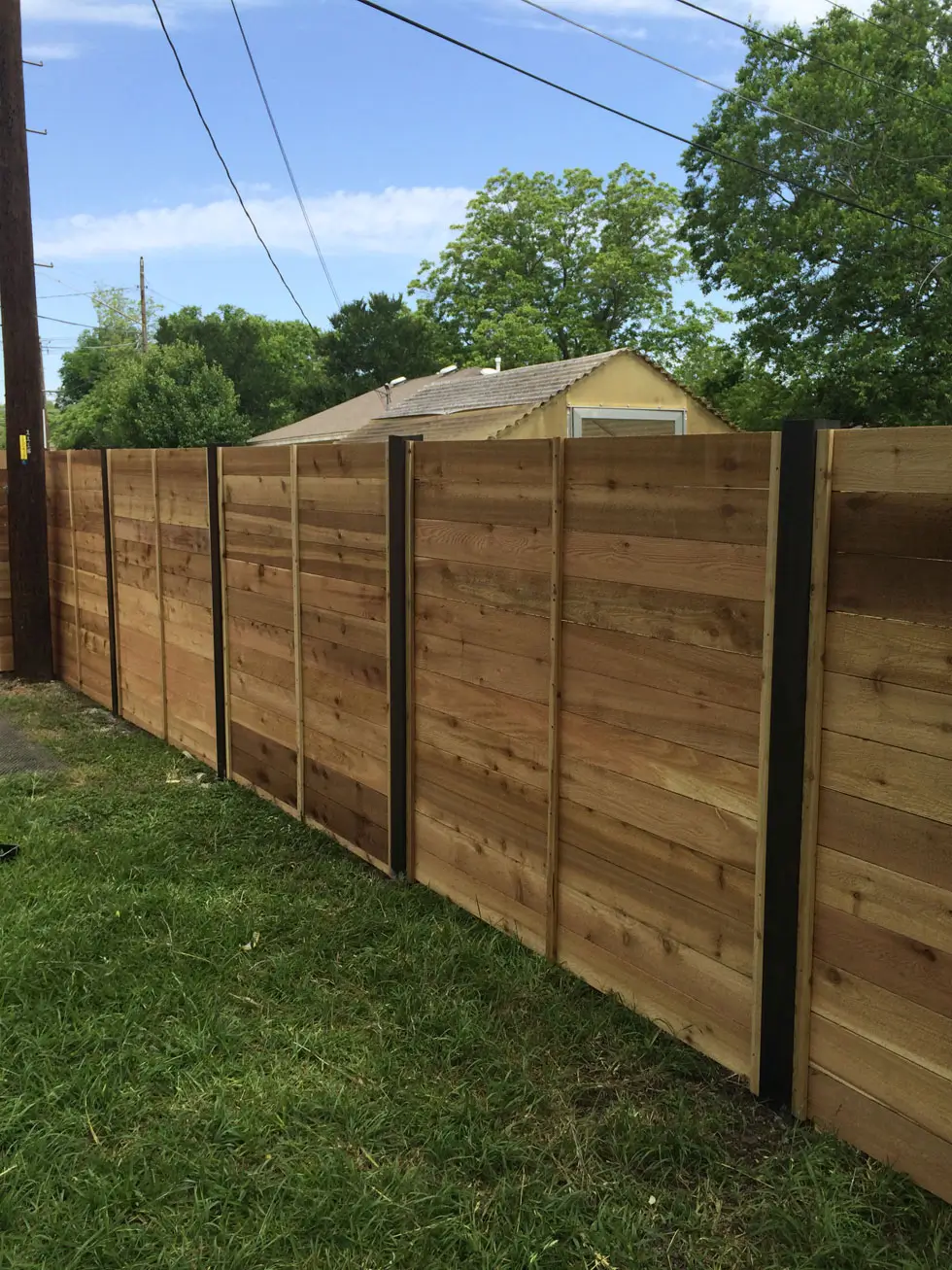 Cedar wood privacy fence built by B.C. Fence in the Austin area