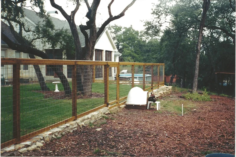 Cattle panel fence line completed by B.C. Fence on Austin-area acreage
