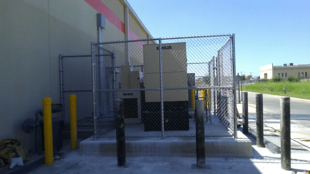Commercial fence line completed by the B.C. Fence crew in Central Texas