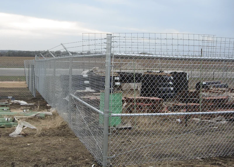 Fencing installed at a business site by B.C. Fence, Cedar Park, TX
