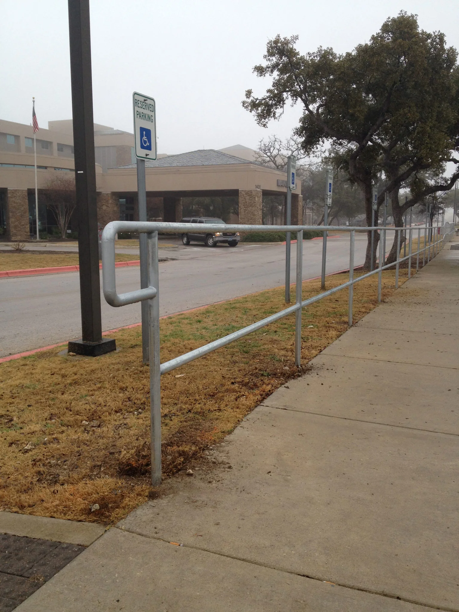 Commercial fence installed by B.C. Fence for an Austin-area business