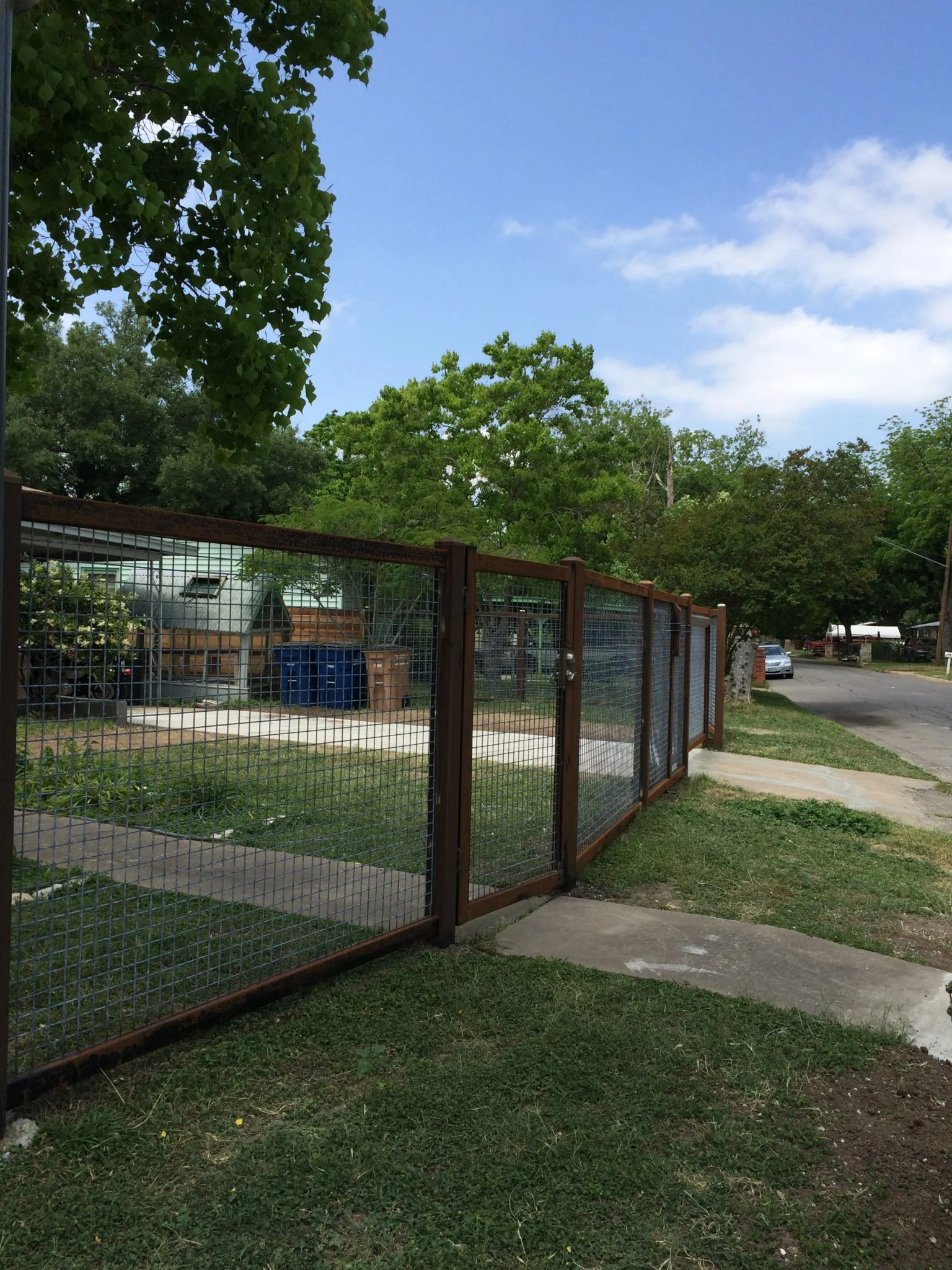 Custom fence built by B.C. Fence in the Austin area