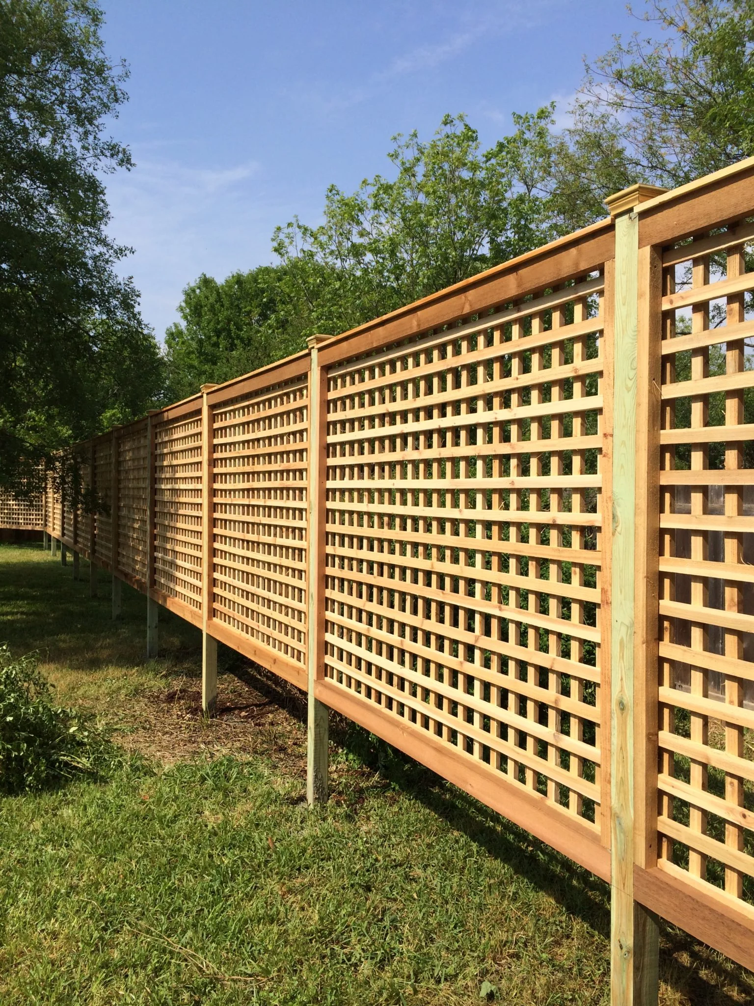 Custom fence built to specification by B.C. Fence in the Austin, TX area