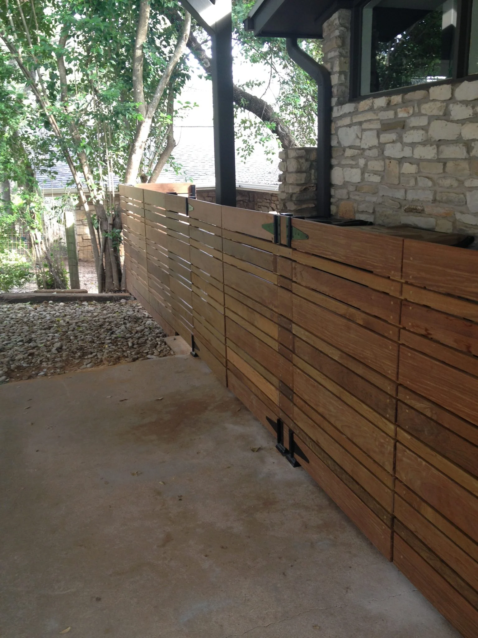 Custom fence line completed by B.C. Fence on an Austin-area property
