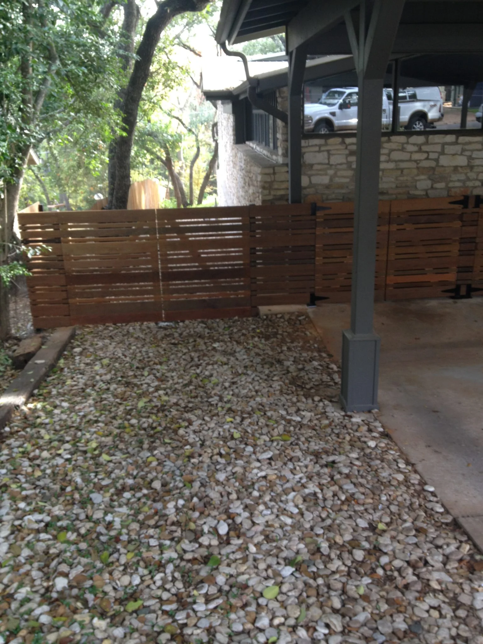Custom fence and gate built by B.C. Fence, Cedar Park, TX