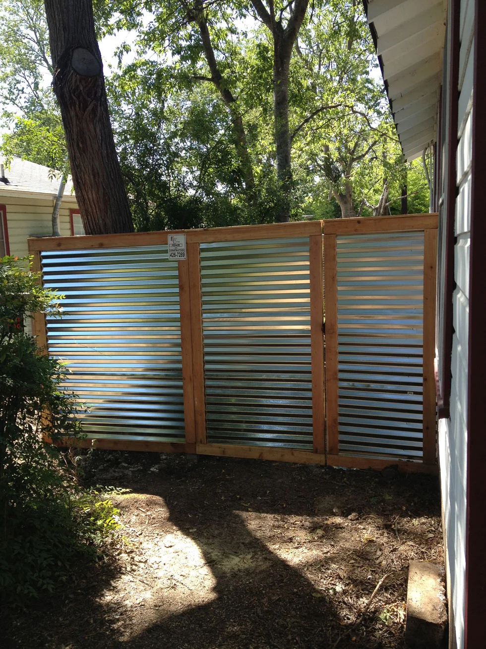 Custom gate built by B.C. Fence in the Austin, TX area
