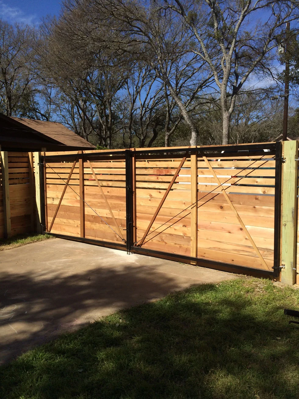 Walk-through gate built by B.C. Fence, Cedar Park, TX
