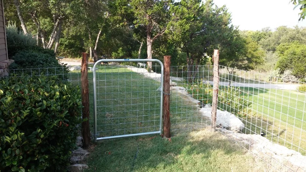Custom gate installed by B.C. Fence in the Austin area