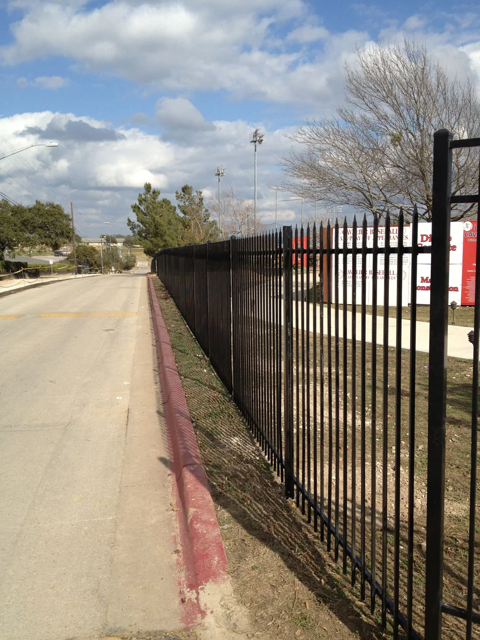 Ornamental iron fence installed by B.C. Fence in the Austin, TX area