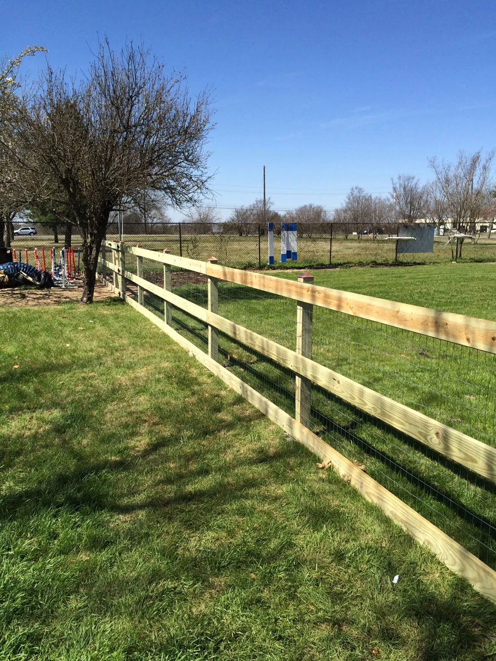 Ranch fence and gate installed by B.C. Fence, Cedar Park, TX
