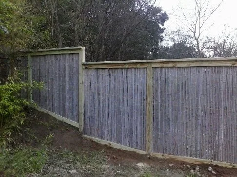 New fence installed around an Austin, TX back yard by B.C. Fence