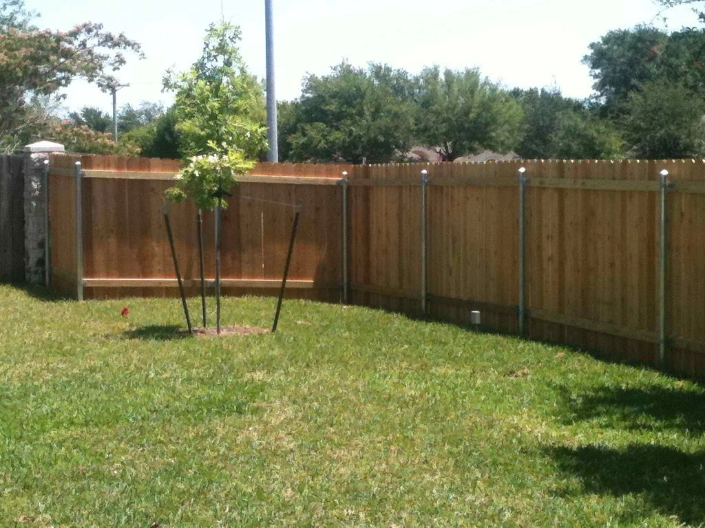 Residential fence built by B.C. Fence for a home in the Austin, TX area