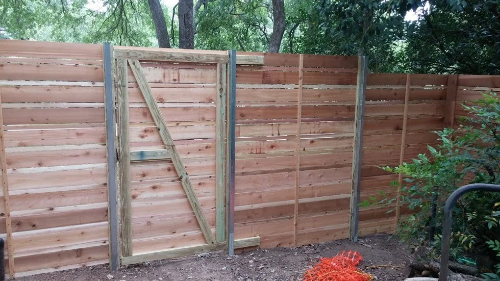 Wood privacy fence built by B.C. Fence in Central Texas